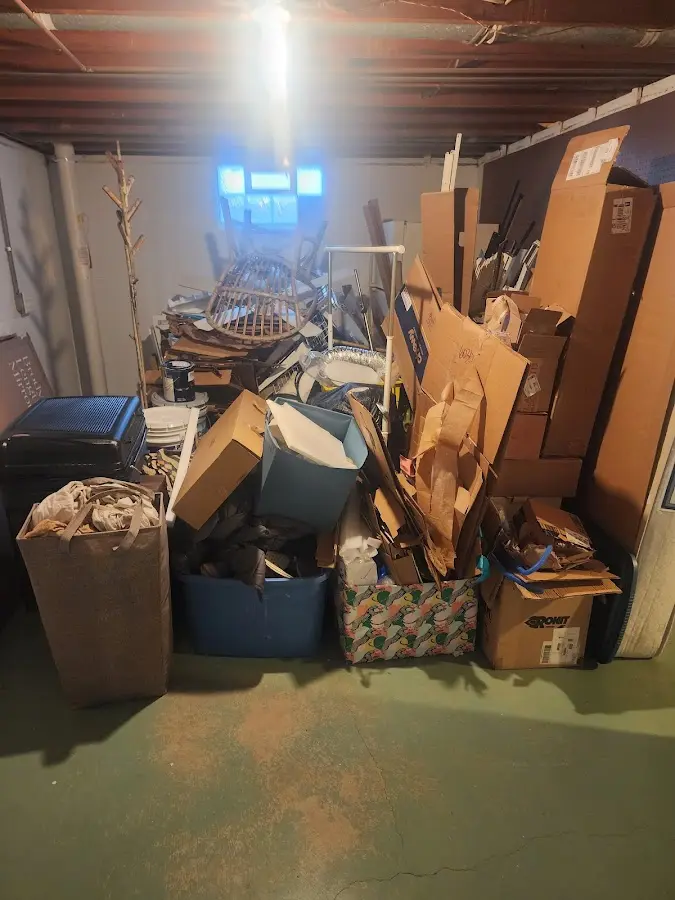 Roll-off dumpster container at job site for 15 Yard Dumpster Rental in Gresham